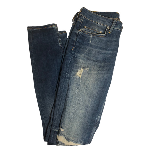 Zara Denim - Zara Distressed Skinny Jeans Sz 4